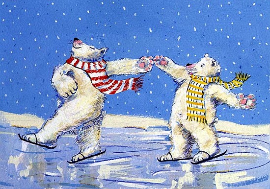 Fun on the Ice (w/c on paper)  from David  Cooke