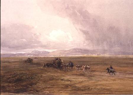 A Baggage Train Crossing a Plain from David Cox