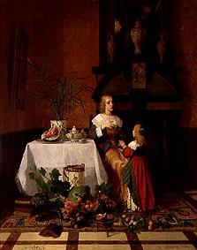 Afternoon teatime (together with Gustav Koller) from David Emile Joseph de Noter