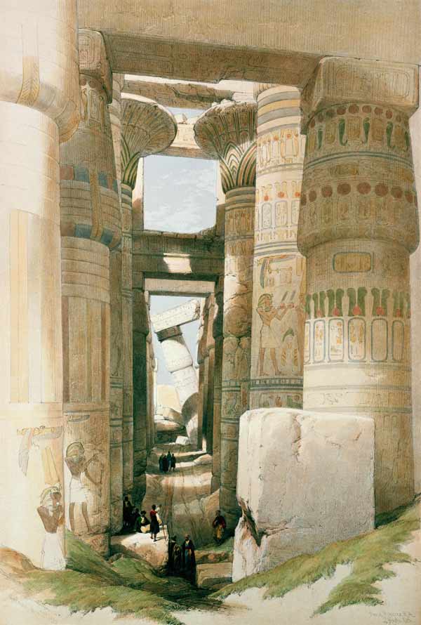 Karnak , Gr.Pillared Hall from David Roberts