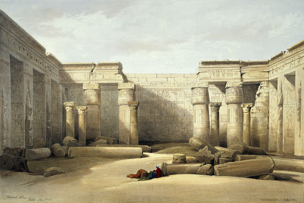 Madinat Habu, Temple of Ramses , Roberts from David Roberts
