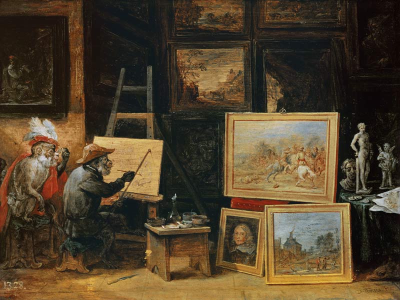 The Monkey Painter from David Teniers