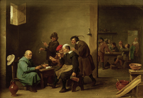 D.Teniers d.J., Gaststube mit Rauchern from David Teniers