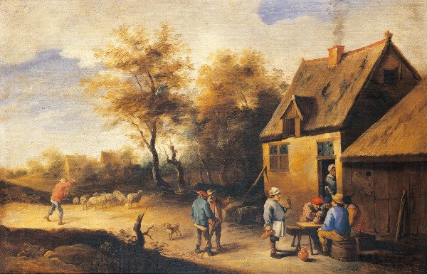 D.Teniers School / Village Inn / Paint. from David Teniers