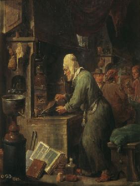 The Alchemist / Painting by Teniers