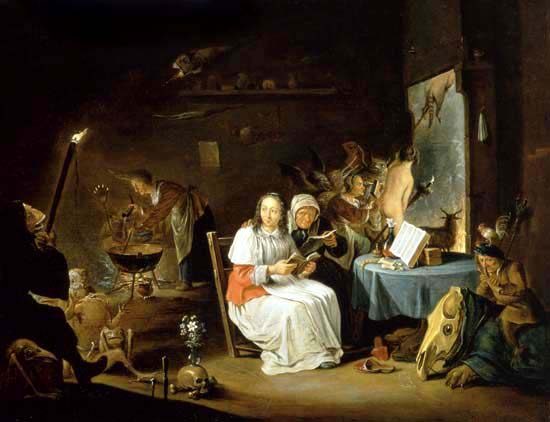 Witches Preparing for the Sabbat from David Teniers