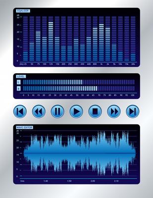 Blue sound mixer from Dawid Krupa