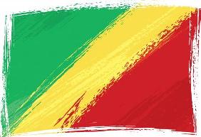 Grunge Congo flag