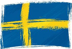 Grunge Sweden flag
