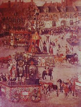 The Ommeganck in Brussels on 31st May 1615: detail of the Triumph of Isabella of Spain (1566-1633) 1