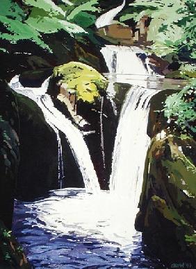 Pecca Twin Falls, Ingleton, 1997 (gouache on paper) 