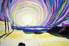 Whirling Sunrise, La Rocque, 2003 (gouache on paper) 