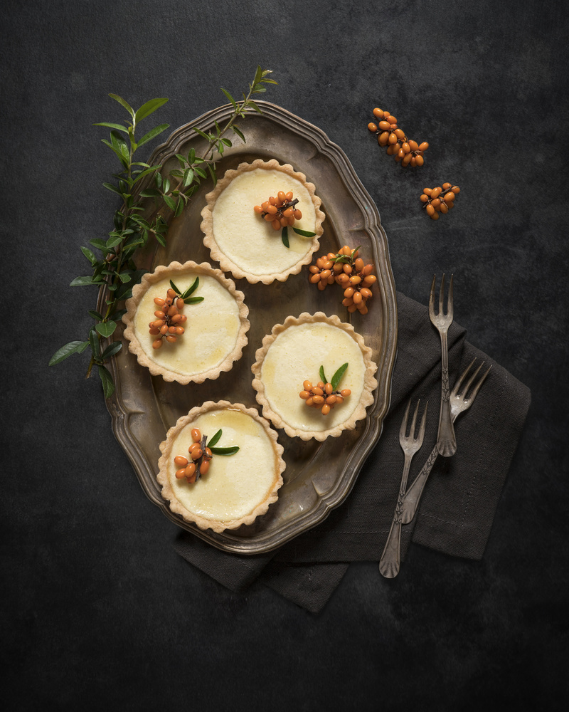 The sea buckthorn mini tartlets from Diana Popescu