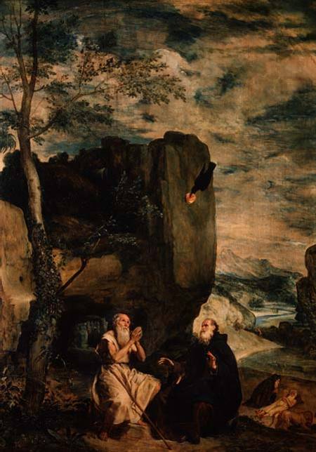 St. Anthony the Abbot and St. Paul the First Hermit from Diego Rodriguez de Silva y Velázquez
