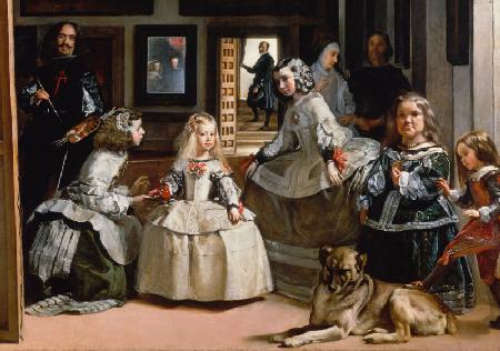 Las Meninas, detail of the lower half depicting the family of Philip IV (1605-65) of Spain