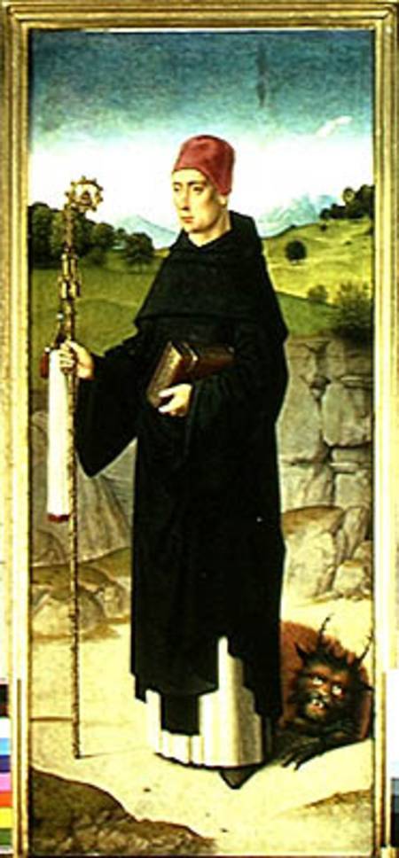 St. Bernard, left hand panel from the Triptych of St. Erasmus from Dieric Bouts the Elder