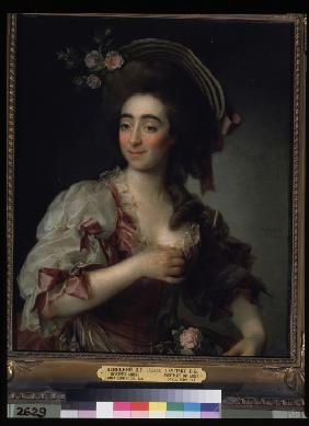 Portrait of the opera singer Anna Davia Bernucci