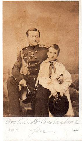 Portrait of Grand Duke Constantin Nikolaevich of Russia (1827-1892) with son Nicholas Constantinovic