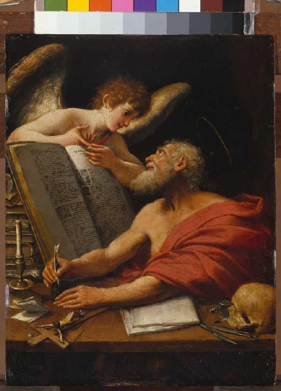 The St. Matthäus and the angel from Domenichino (eigentl. Domenico Zampieri)