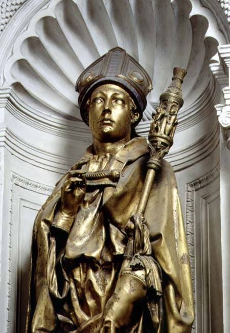 St. Louis of Toulouse, detail of sculpture from Donatello