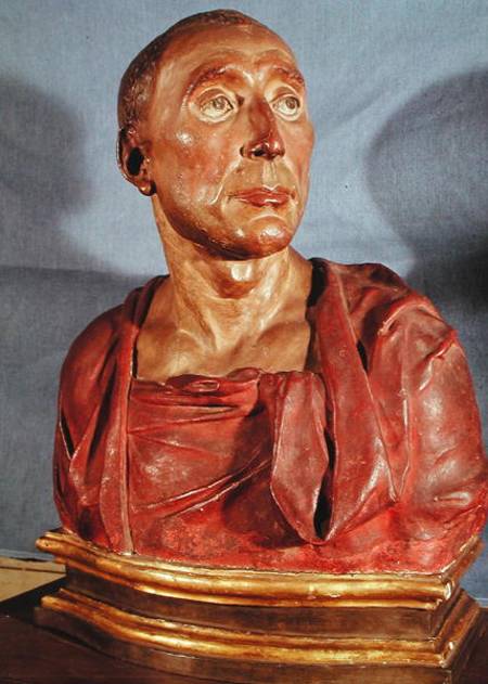 Portrait bust of the condottiere Niccolo da Uzzano (1359-1431) from Donatello