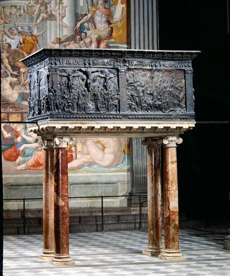 Pulpit from the south side of the nave from Donatello