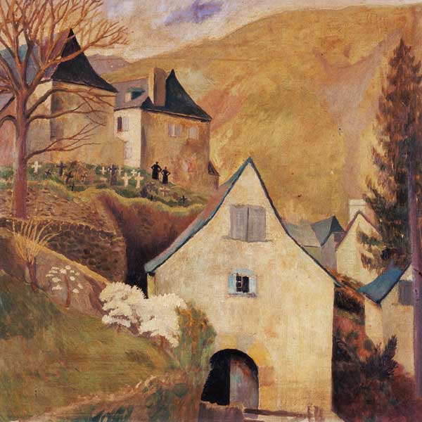 Mountain Church, Larrau (oil on canvas) from Dora Carrington