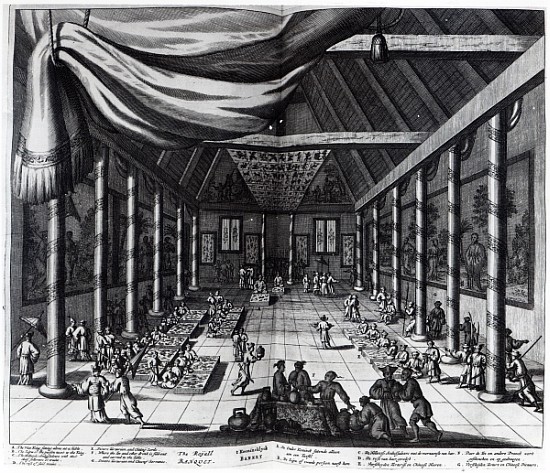 The Royal Banquet, illustration from ''Atlas Chinensis'' by Arnoldus Montanus from Dutch School