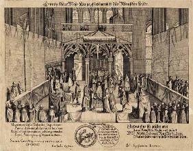 The coronation of King Ferdinand II as Holy Roman Emperor