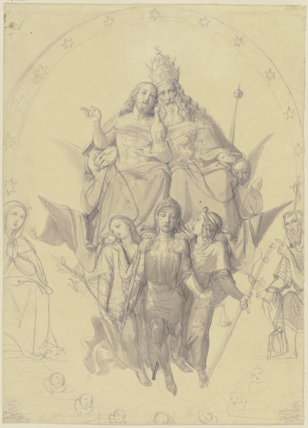 Die Heilige Dreifaltigkeit mit den Erzengeln, Maria und Johannes dem Täufer from Eberhard von Wächter