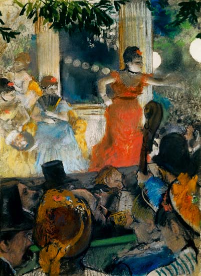In the café Concert of Le Ambassadeurs. from Edgar Degas