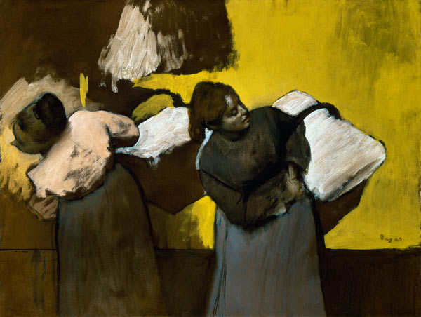 Laundry grooves when delivering the laundry from Edgar Degas