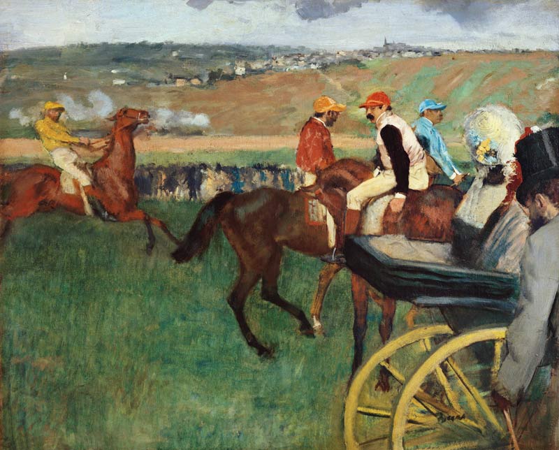 Coach on the racecourse. from Edgar Degas