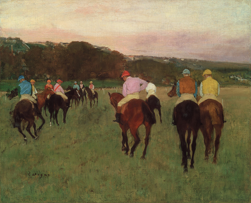 Racehorses in Longchamp from Edgar Degas