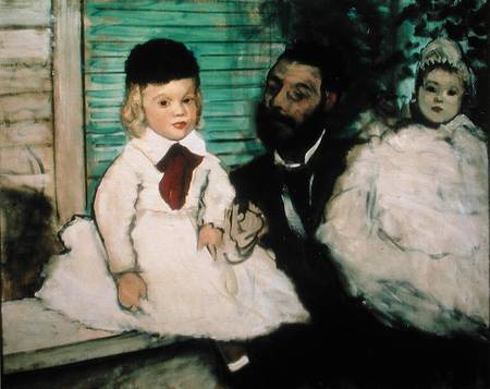Baron Lepic with his two daughters from Edgar Degas