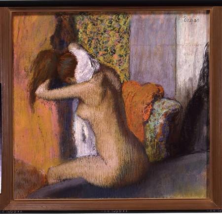 After the Bath, Woman Drying her Neck from Edgar Degas