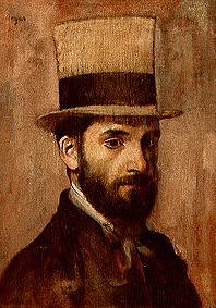 Portrait of the painter Leon Bonnat. from Edgar Degas