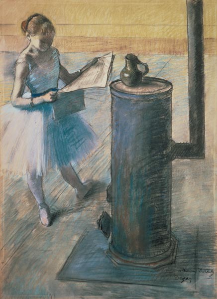 Zeitunglesende dancer from Edgar Degas