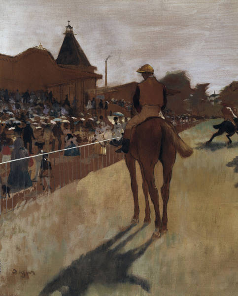 E.Degas / Racehorses at the grandstand from Edgar Degas