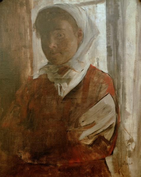 Woman w.white head scarf from Edgar Degas