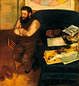 The art critic Diego Martelli (1839-1896) from Edgar Degas
