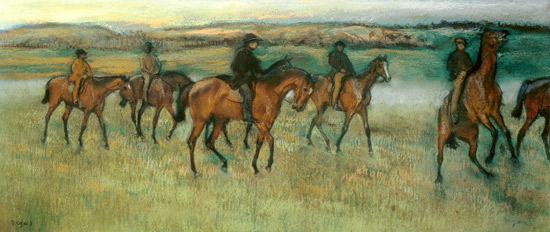 Racehorses at the ride. from Edgar Degas