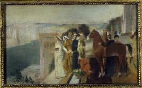 Semiramis builds Babylon , Degas