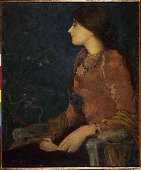 Pensive Lady, Seated from Edmond-Francois Aman-Jean