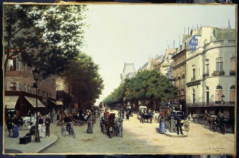 The Boulevard des Italiens in Paris from Edmond Georges Grandjean