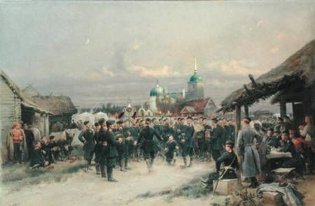 Chorus of the Fourth Infantry Battalion at Tsarskoe Selo from Edouard Detaille