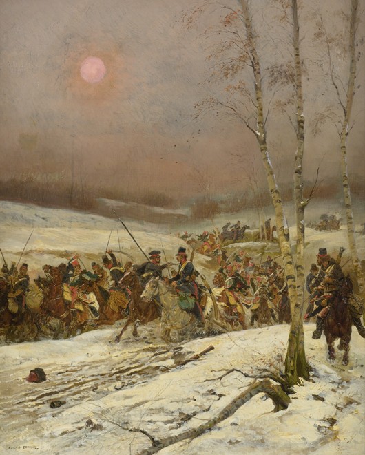 Cossacks Attacking a squadron of the Guards of Honour from Edouard Detaille