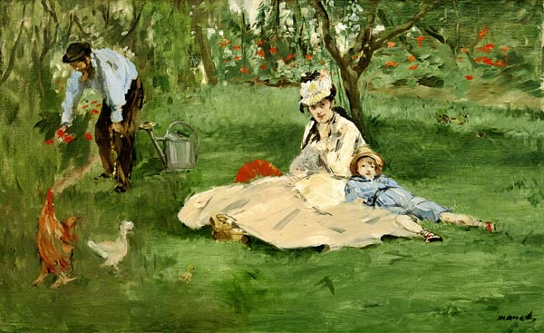"La famille Monet au jardin" from Edouard Manet