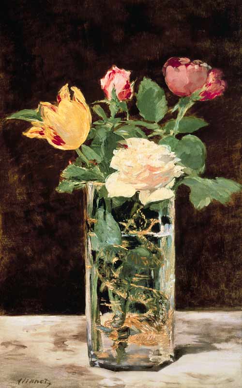 Roses and Tulips in a Vase from Edouard Manet