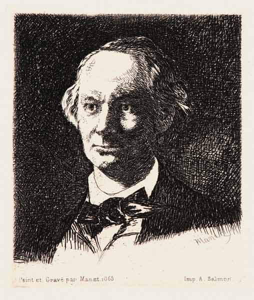 Portrait of the poet Charles Baudelaire (1821-1867) from Edouard Manet